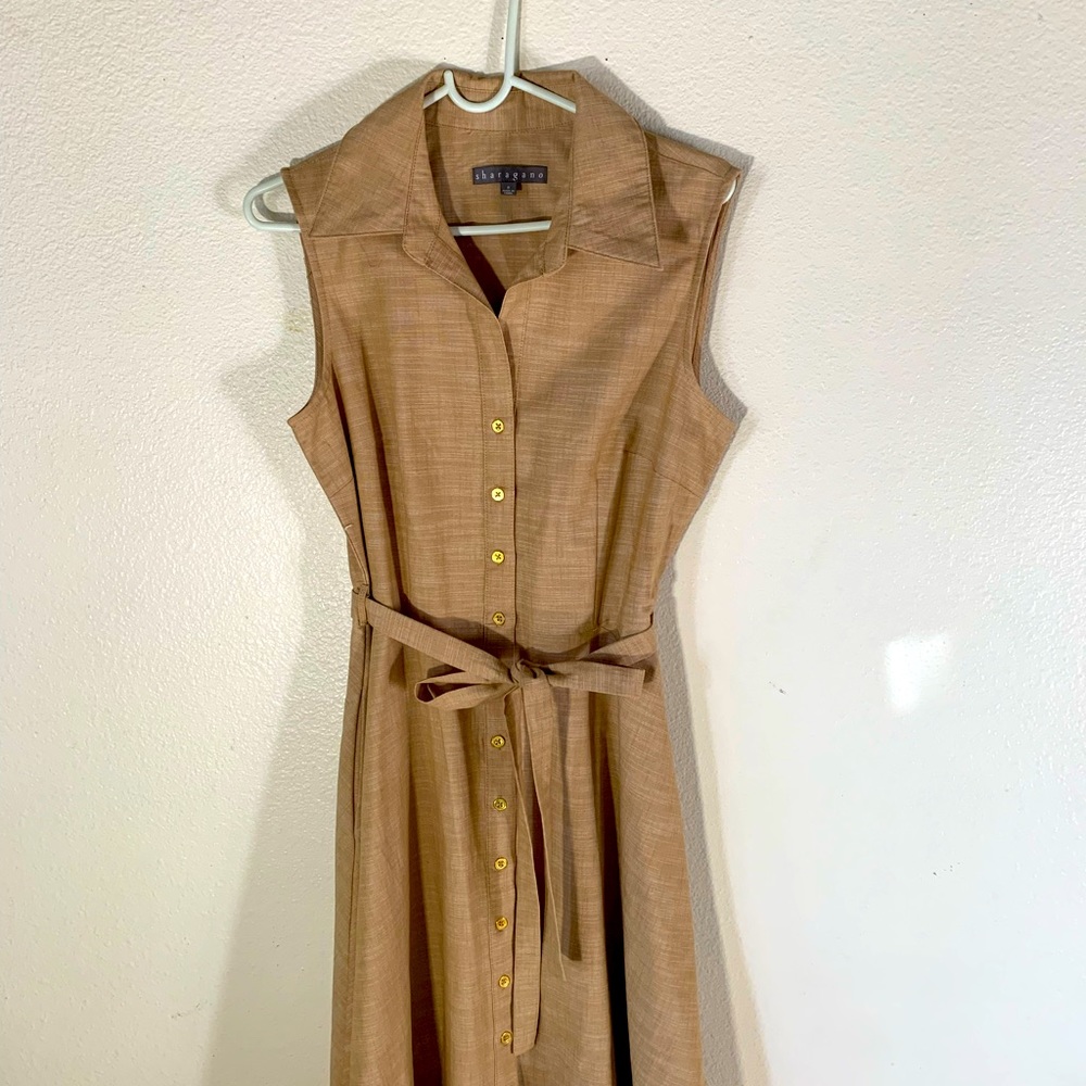 Sharagano Brown Dress Stitched